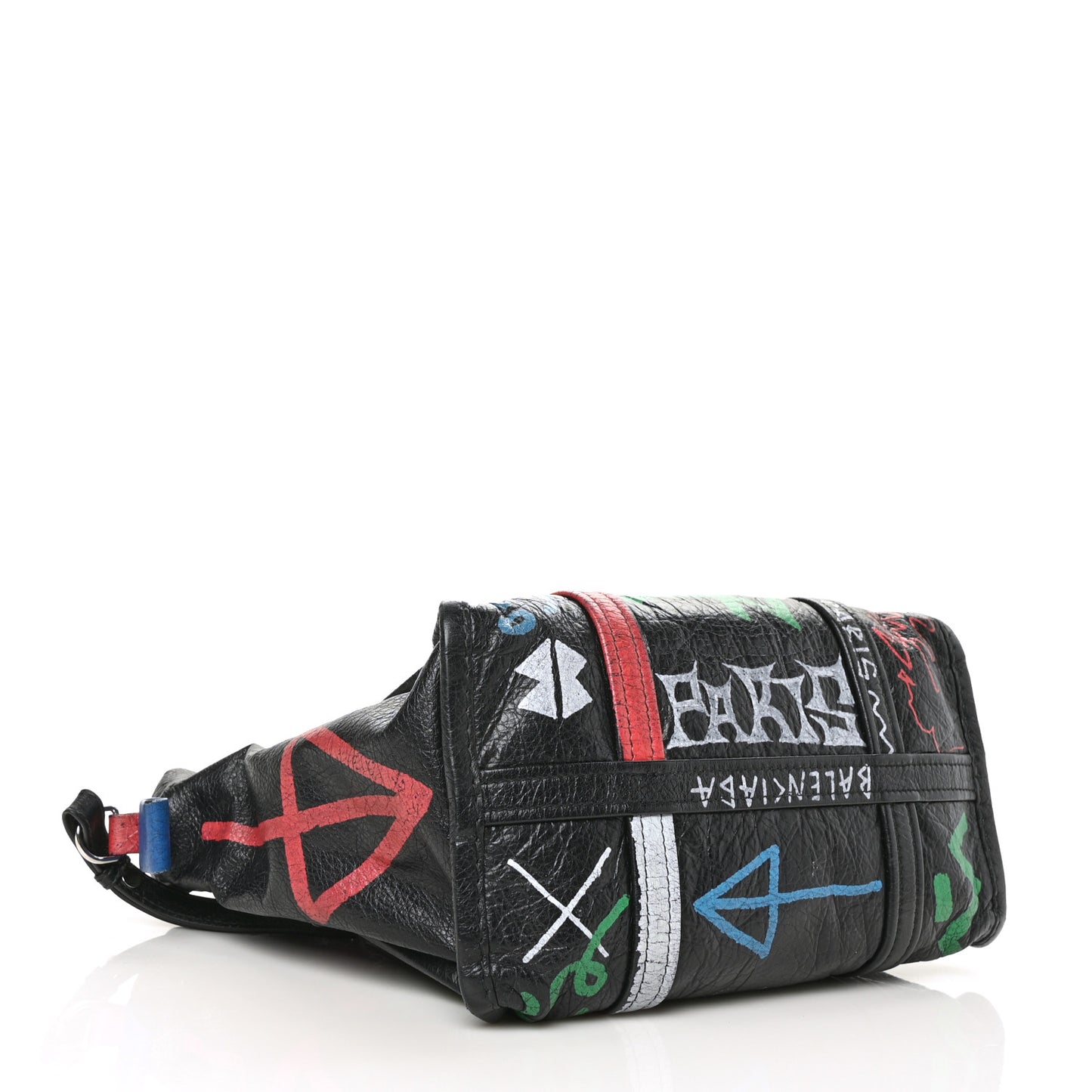 Agneau Arena Graffiti All Over S Bazar Shopper Tote Black Vert Rouge