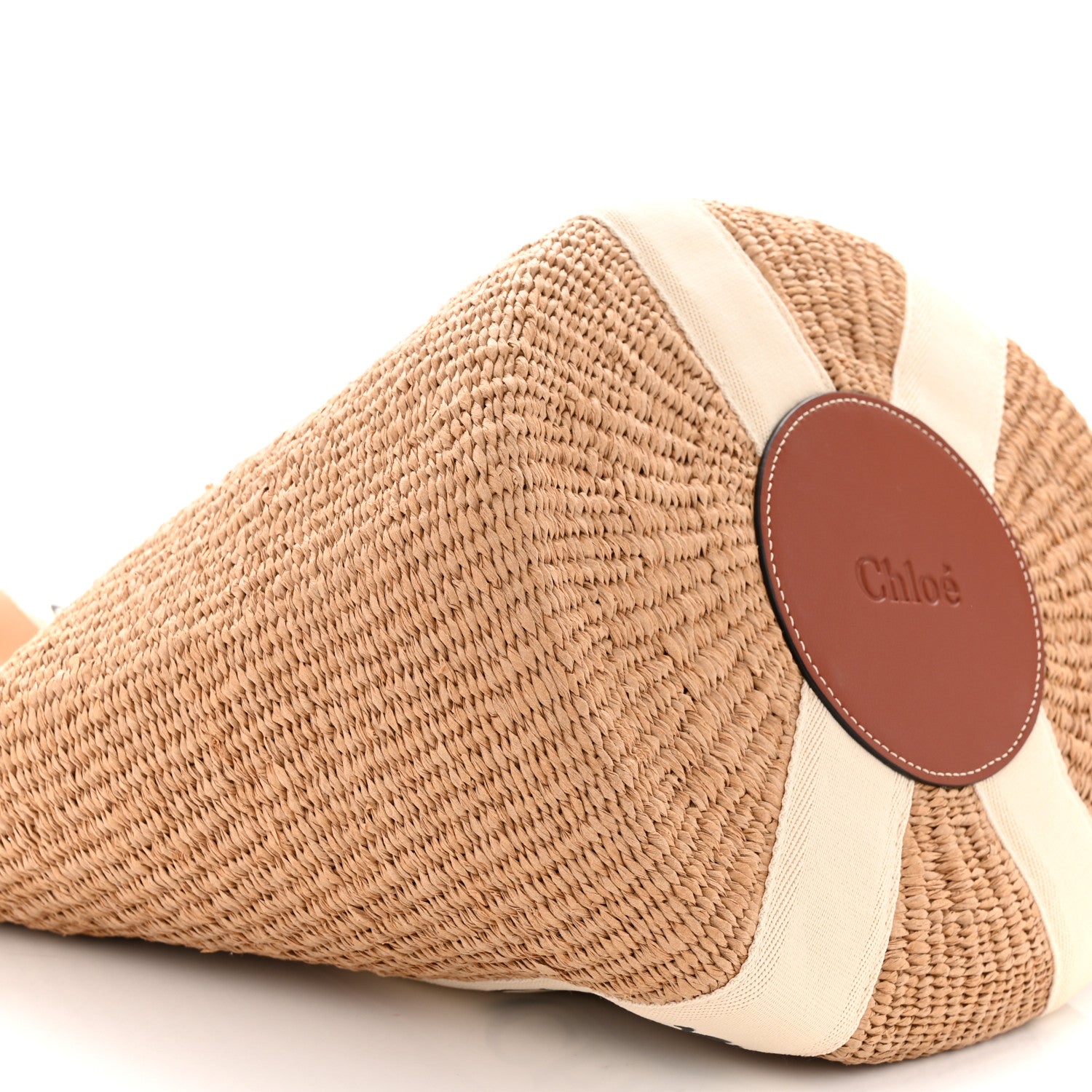 Chloe Raffia Large Woody Basket Bag White 8 of 9