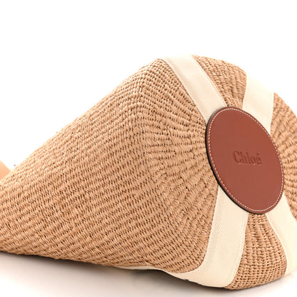 Chloe Raffia Large Woody Basket Bag White 8 of 9