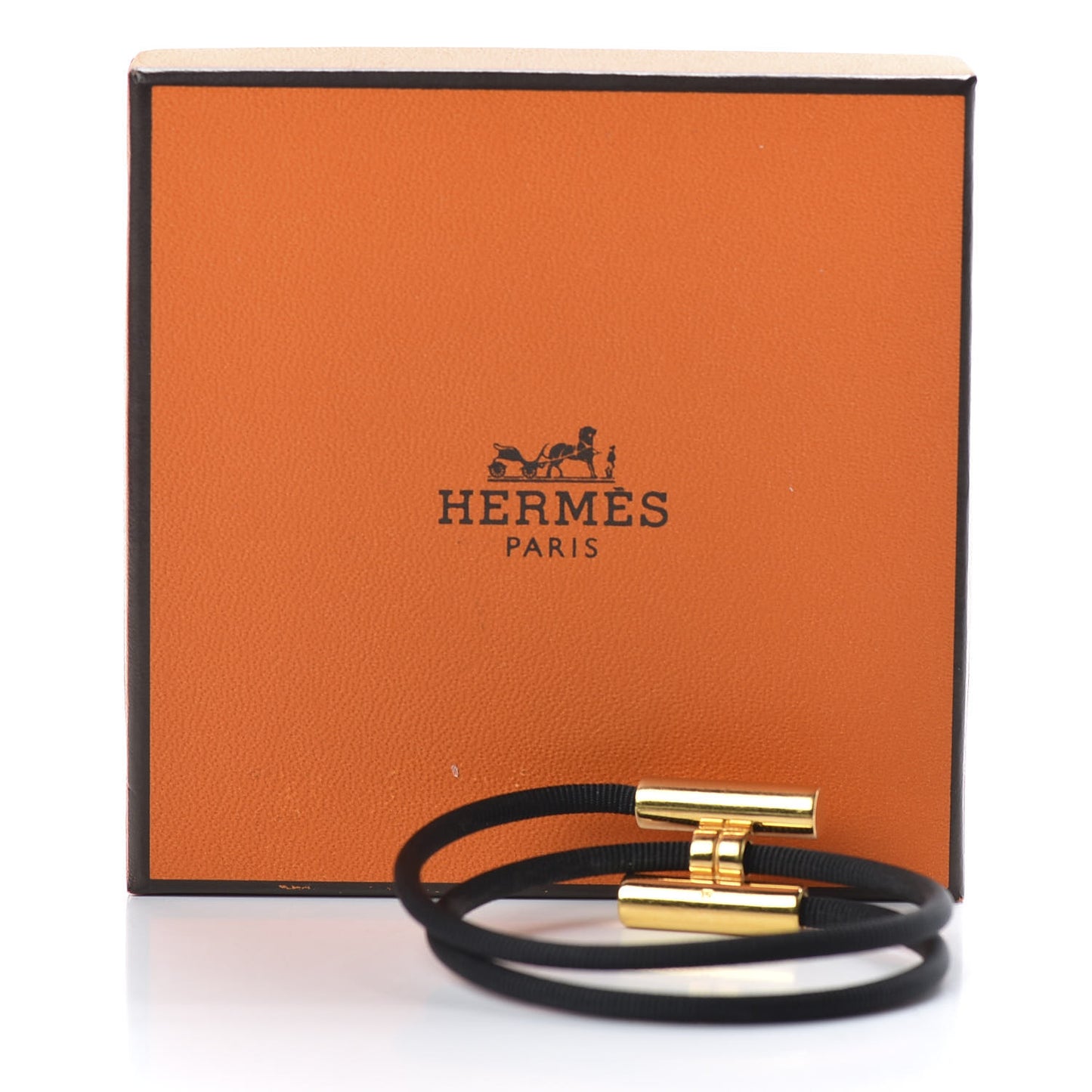 Double Wrap Cord Tournis Bracelet Black