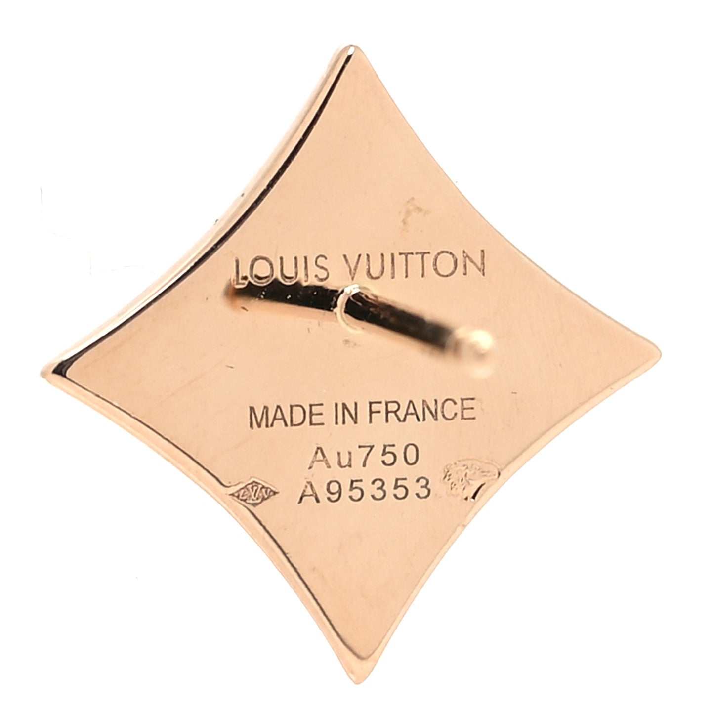 18K Pink Gold Mother of Pearl Color Blossom Star & Sun Stud Earrings