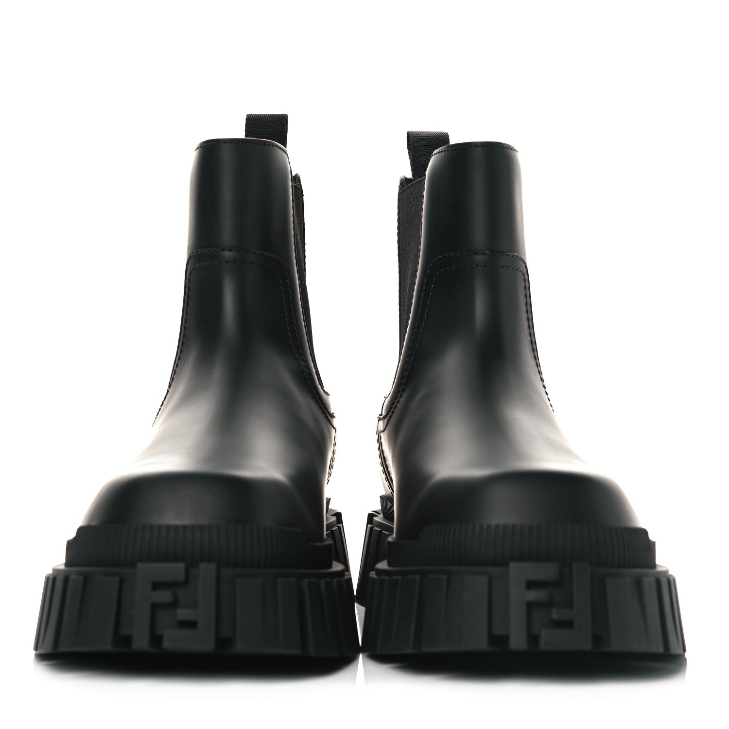 Fendi Calfskin Rubber Mens Fendi Force Chelsea Boots 7.5 Black 2 of 9