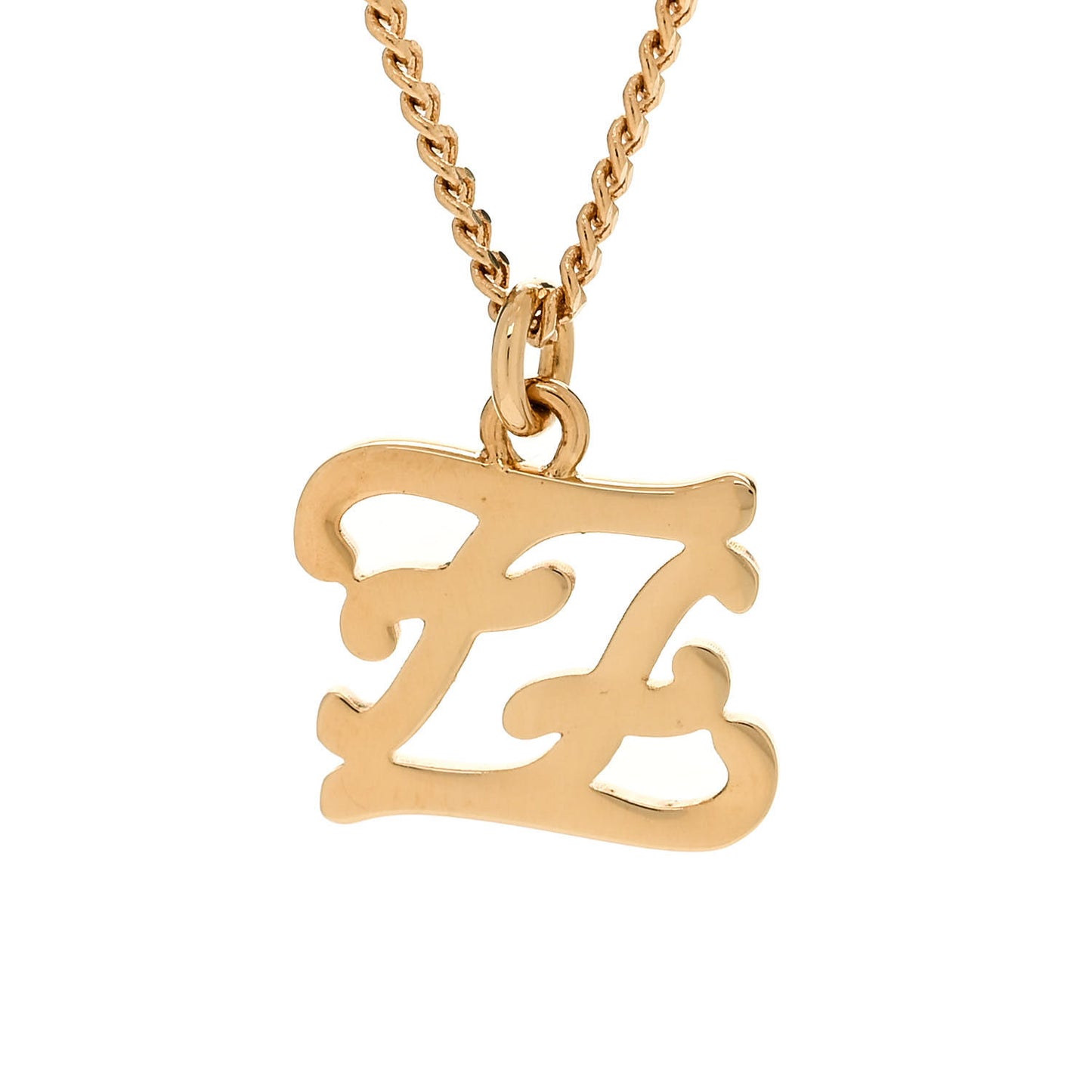 Metal Karligraphy Necklace Gold