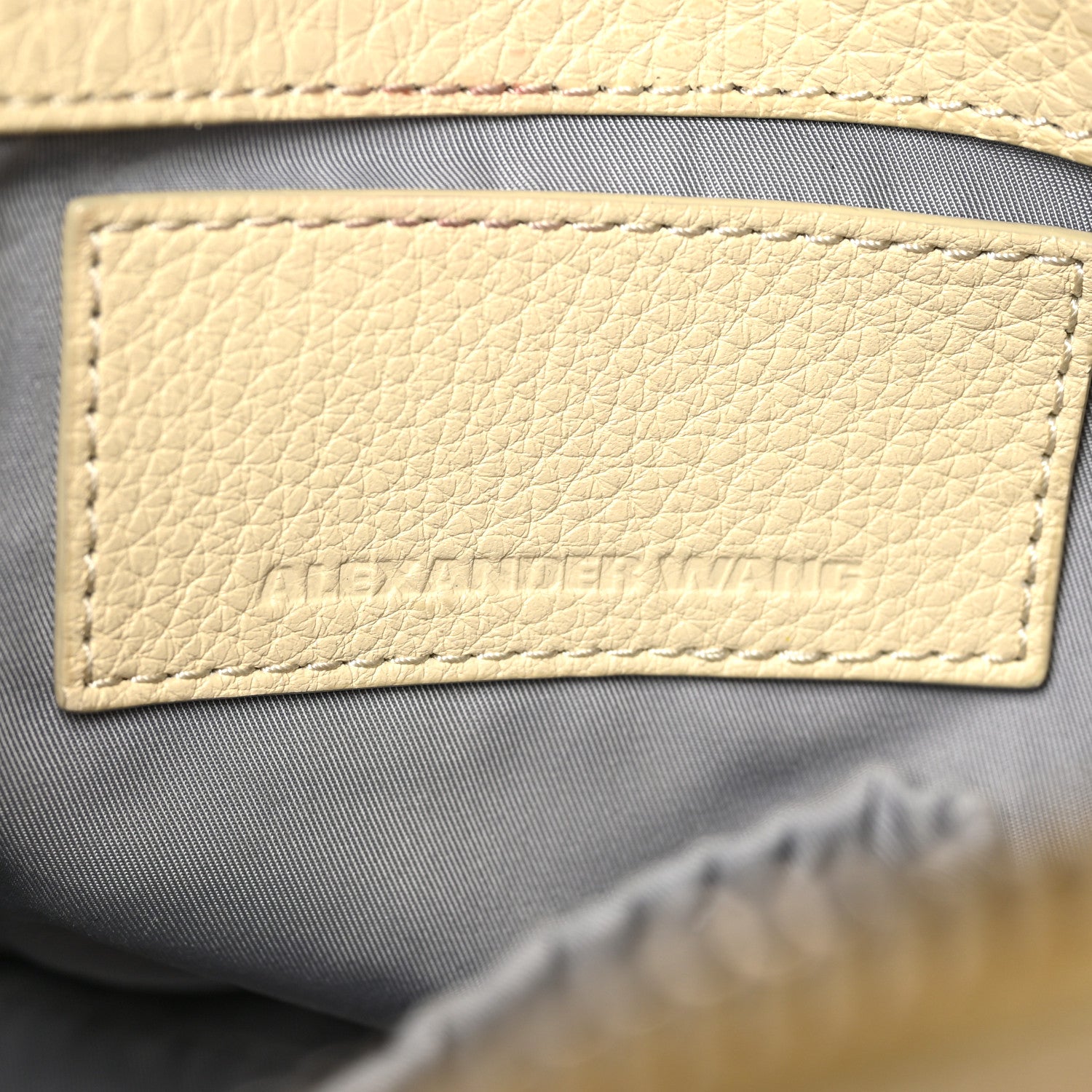 Alexander Wang Pebbled Lambskin Rocco Soft Meringue Pale Gold Hardware 6 of 8