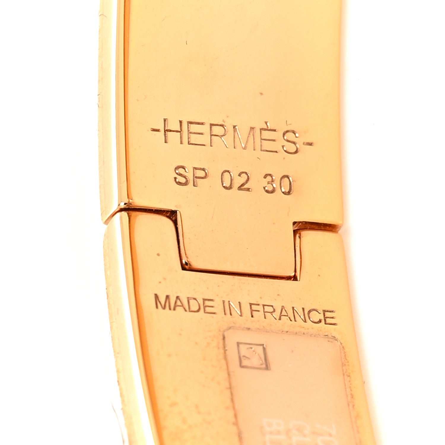 Hermes Enamel Narrow Clic Clac H Bracelet PM White 5 of 5