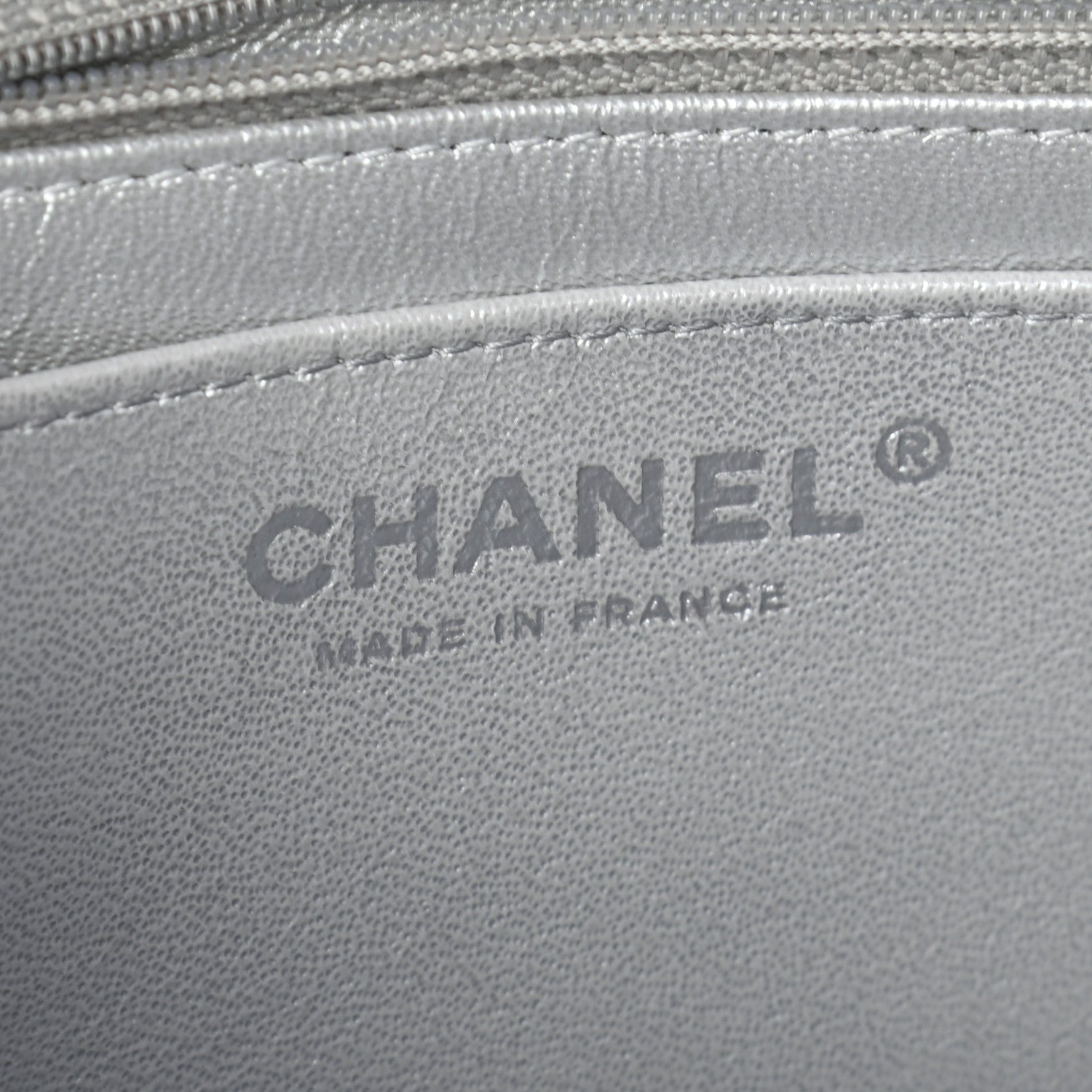 Chanel Metallic Lambskin Quilted Mini Rectangular Flap Silver 6 of 9