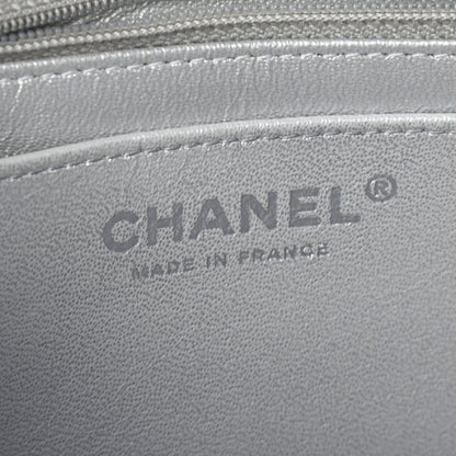 Chanel Metallic Lambskin Quilted Mini Rectangular Flap Silver 6 of 9