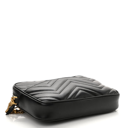 Gucci Calfskin Matelasse GG Marmont Multi-Use Mini Bag Black Perfect Pink Mystic White 5 of 10