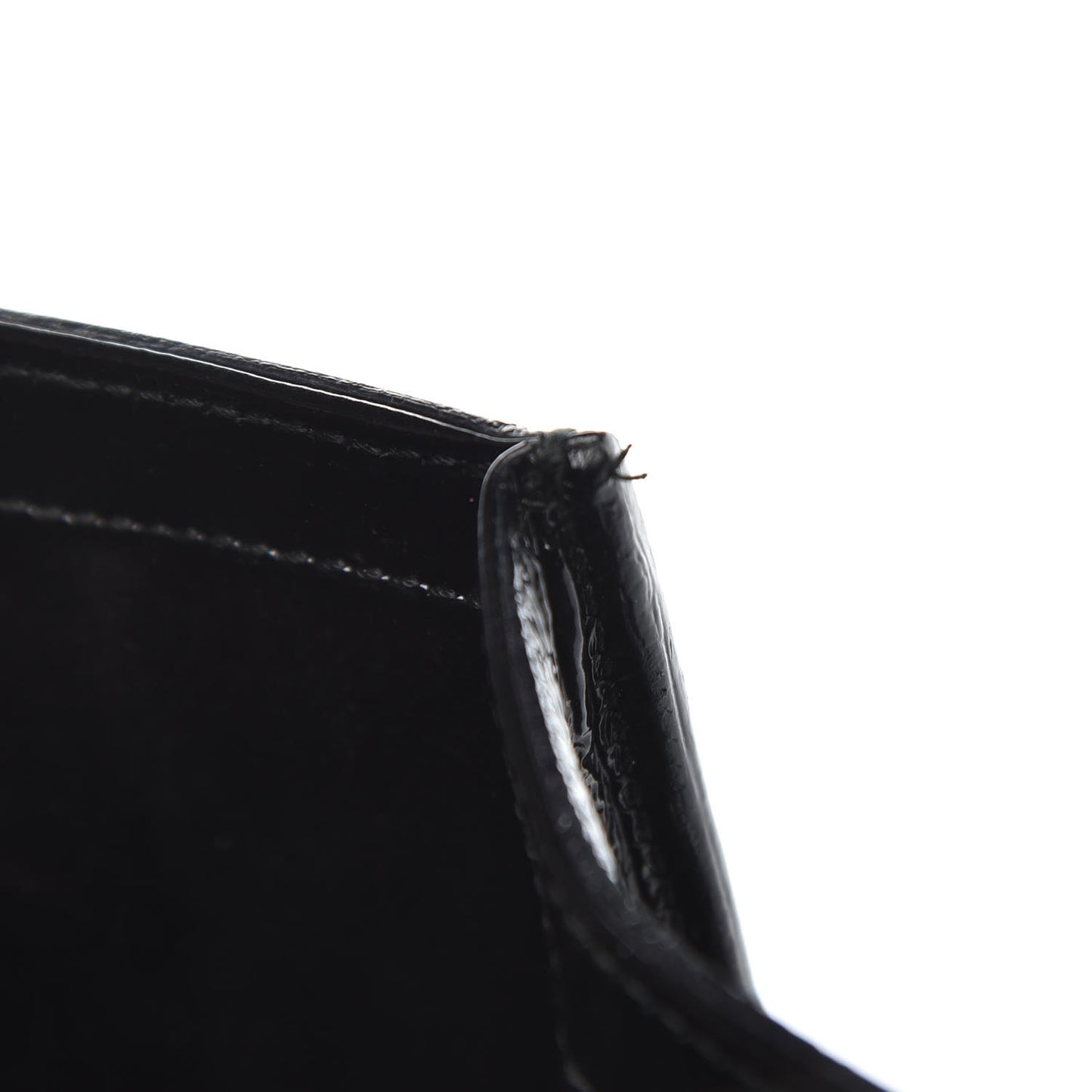 Textured Patent Monogram Large Belle De Jour Clutch Black