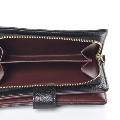 Chanel Caviar Quilted Zipped Pocket Wallet Black 6 of 10