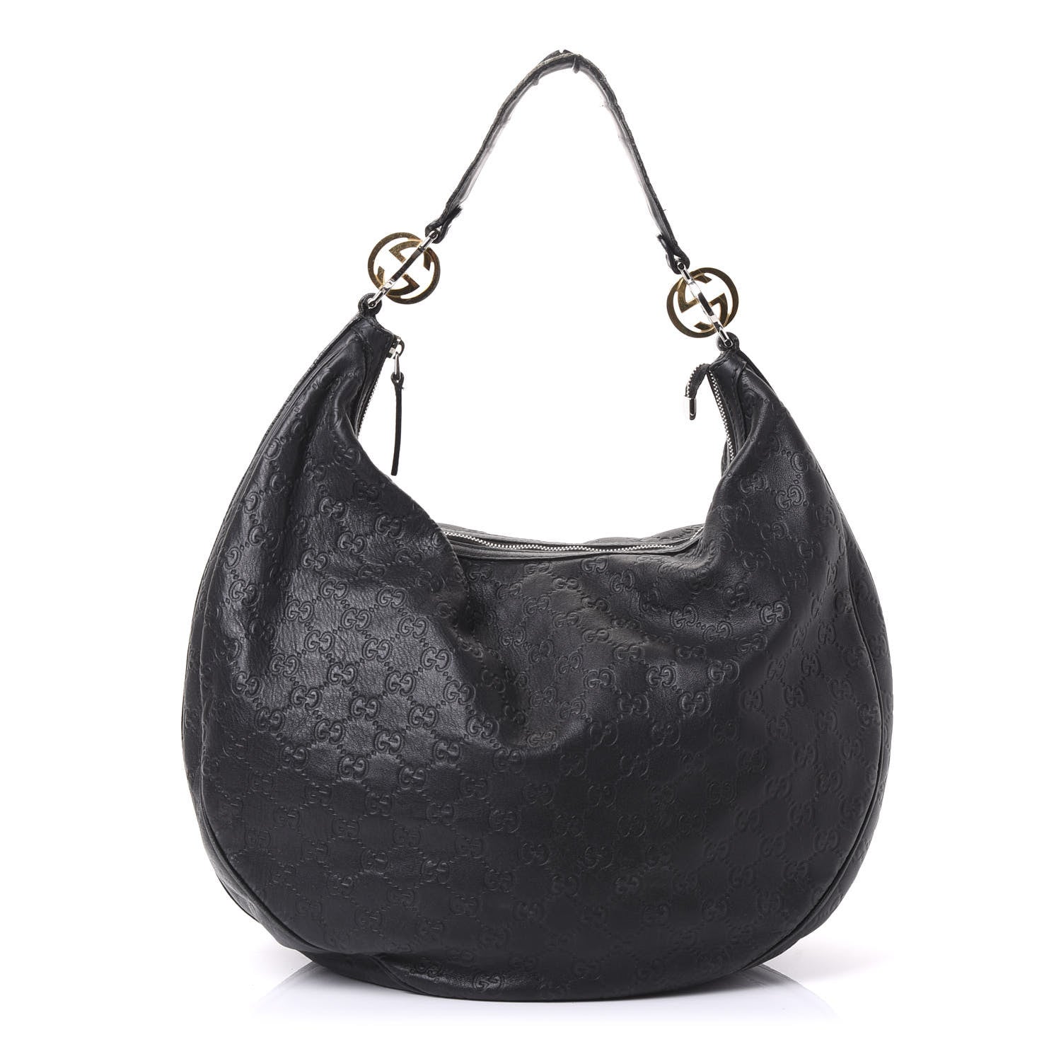 Gucci Guccissima Large GG Twins Hobo Black 1 of 11