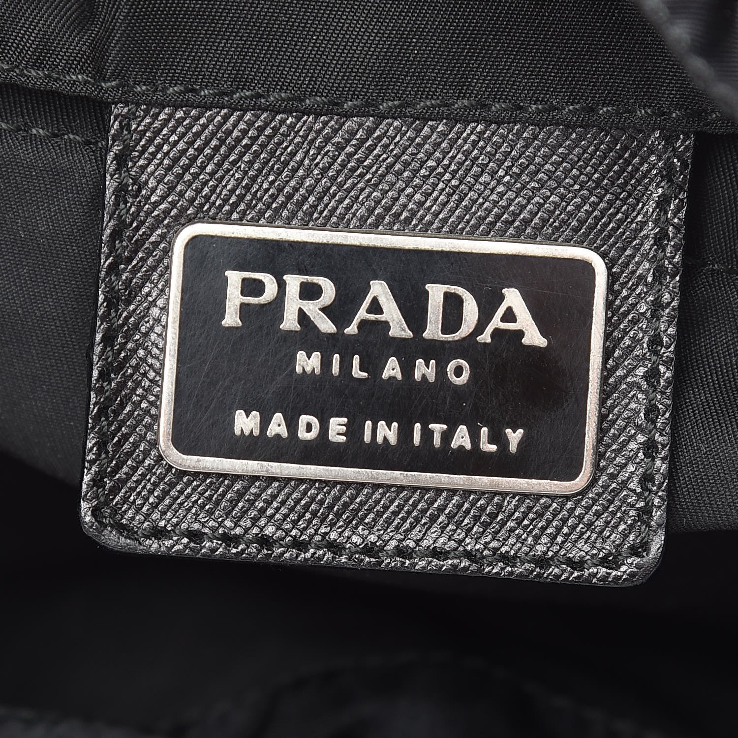 Prada Tessuto Nylon Saffiano Medium Backpack Black 8 of 9