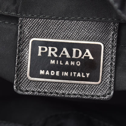 Prada Tessuto Nylon Saffiano Medium Backpack Black 8 of 9