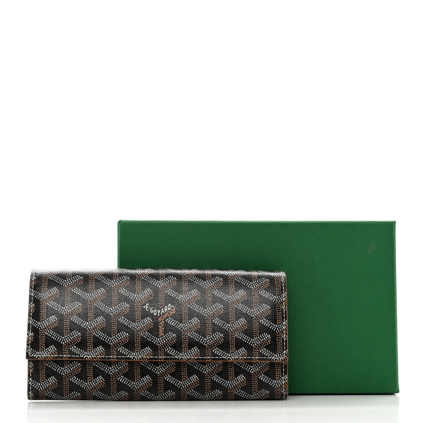 Goyardine Varenne Long Wallet Black Gold