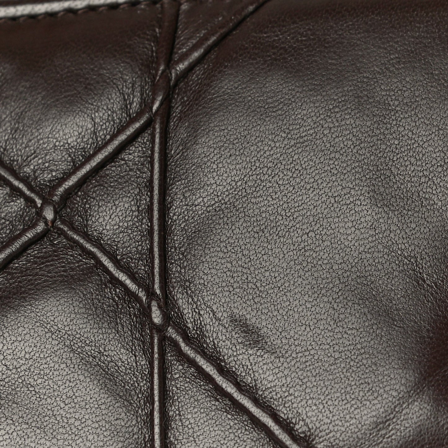 Lambskin Cannage Rendezvous Chain Wallet Brown