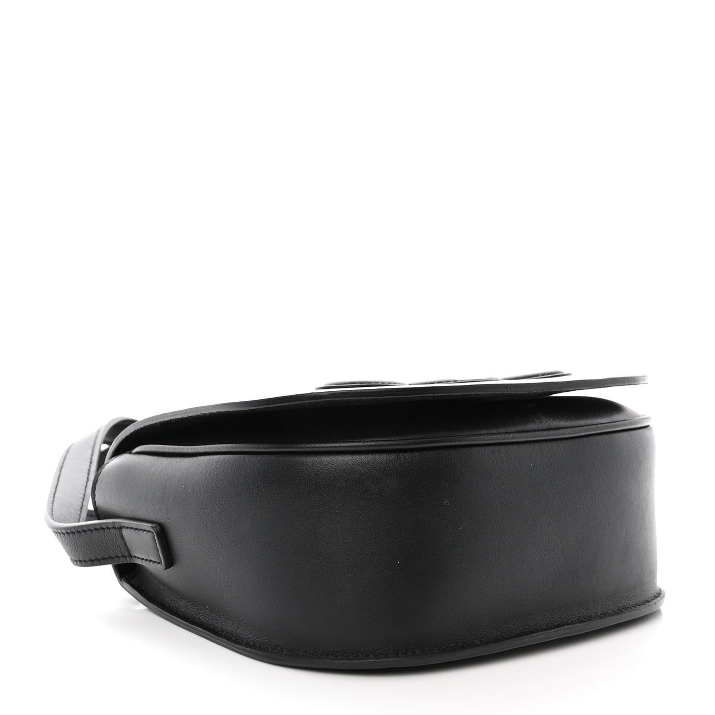 Smooth Calfskin Cuir Triomphe Folco Crossbody Bag Black