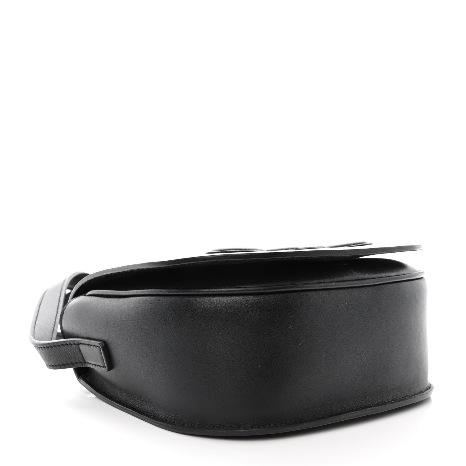 Celine Smooth Calfskin Cuir Triomphe Folco Crossbody Bag Black 4 of 11