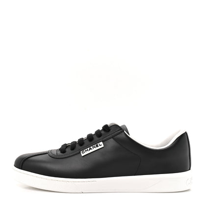 Chanel Calfskin CC Uniform Womens Sneakers 39 Black 1 of 10