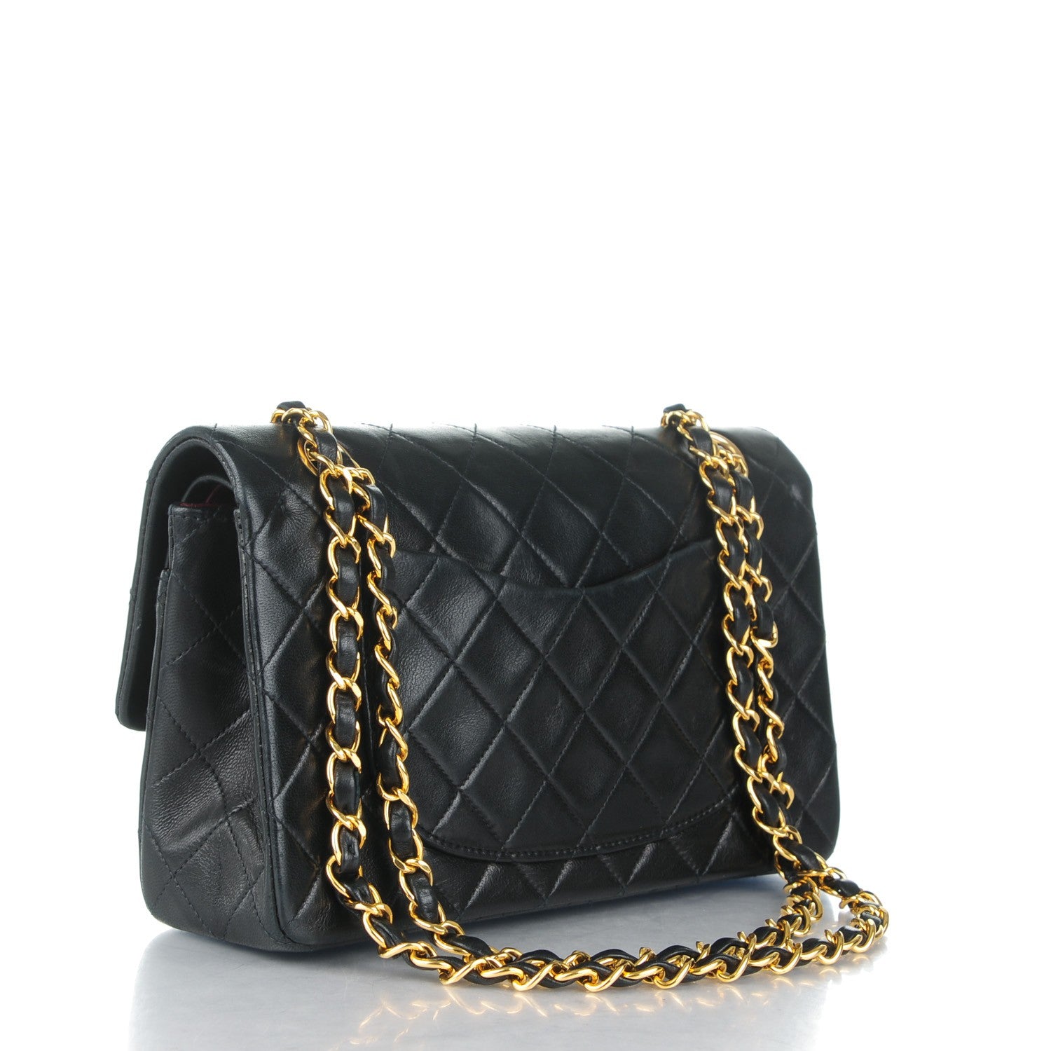 Chanel Lambskin Quilted Small Double Flap Black 3 of 8