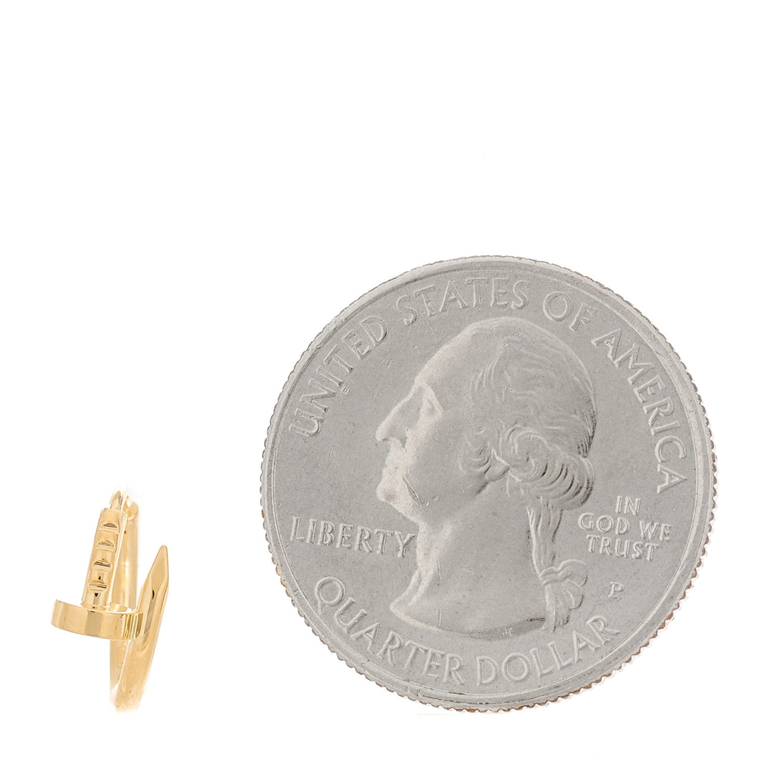 Cartier 18K Yellow Gold Juste Un Clou Single Hoop Earring 2 of 5