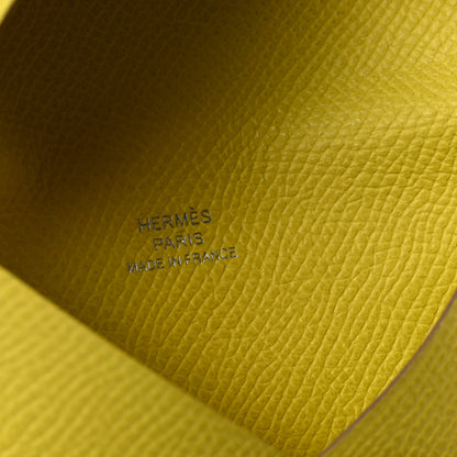 Hermes Epsom Calvi Card Case Lime 6 of 6