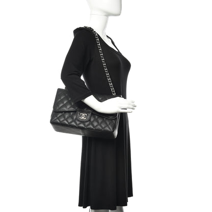 Chanel Caviar Quilted Jumbo Double Flap Black 2 of 17