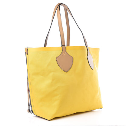 Burberry Vintage Check Large The Giant Reversible Tote Antique Yellow Golden Yellow 5 of 24