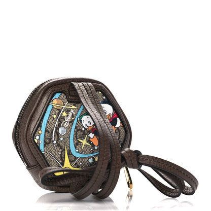 Gucci X DISNEY GG Supreme Monogram Donald Duck Interlocking G Coin Pouch Beige Multicolor New Acero 2 of 11