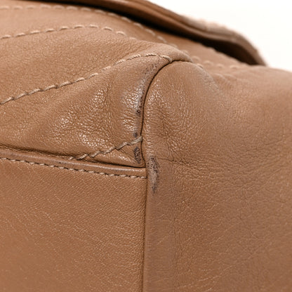 Saint Laurent Pebbled Lambskin Chevron Monogram Large Nolita Beige 10 of 15