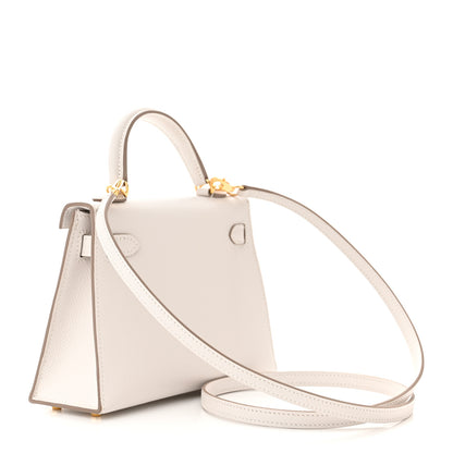 Hermes Epsom Mini Kelly Sellier 20 Gris Pale 3 of 11
