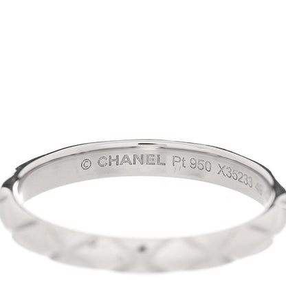 Chanel Platinum Small Matelasse Ring 49 5 4 of 6