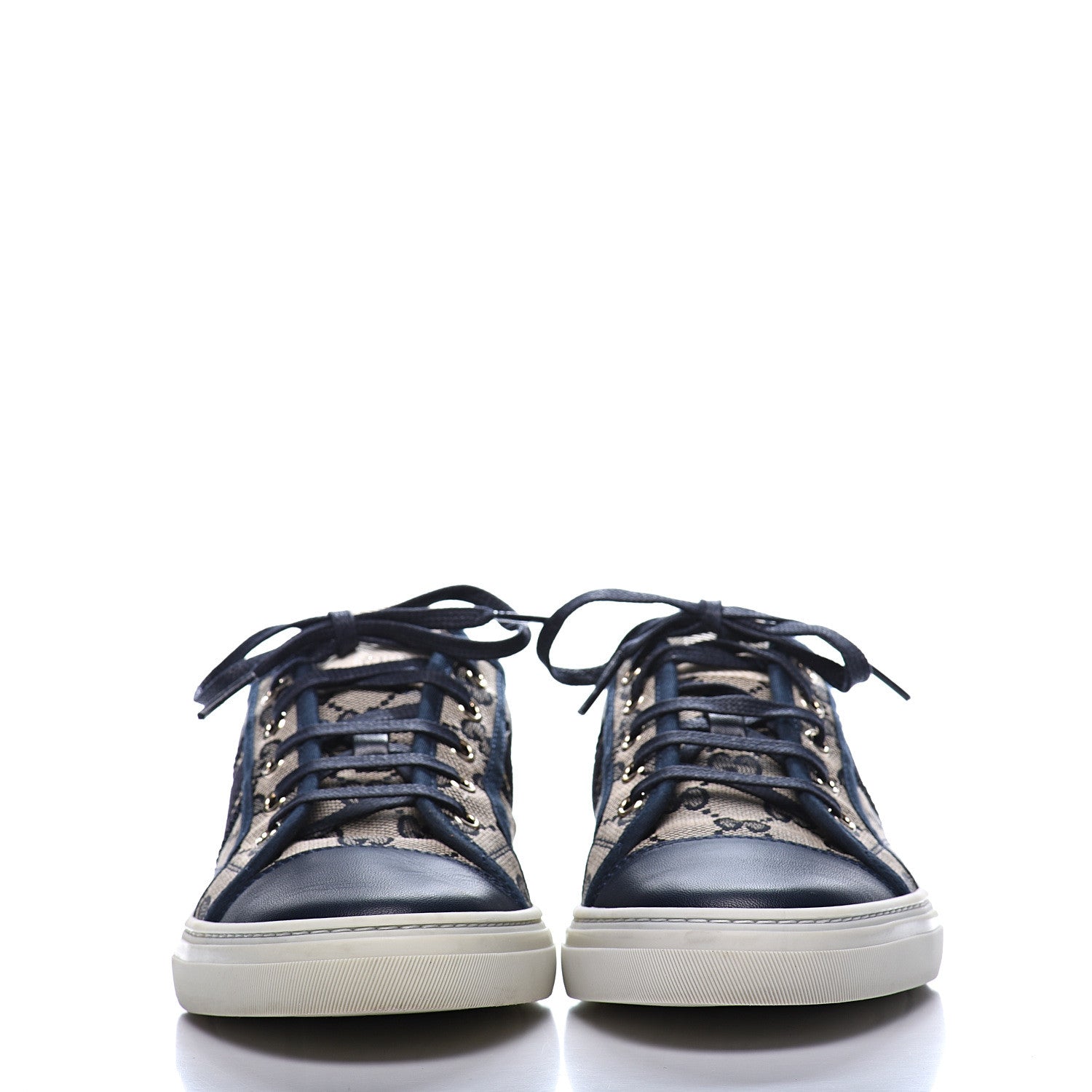 Gucci Monogram Web Sneakers 39.5 Navy Blue 3 of 10