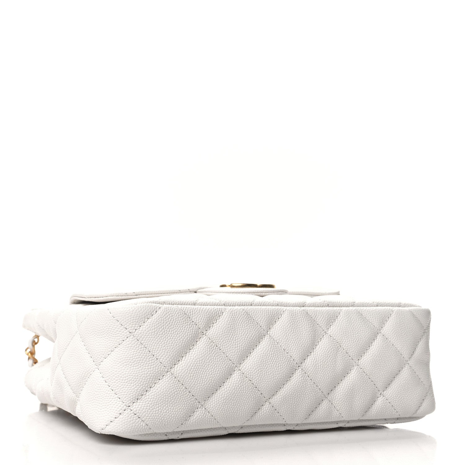 Chanel Caviar Quilted Wavy CC Hobo White 4 of 11