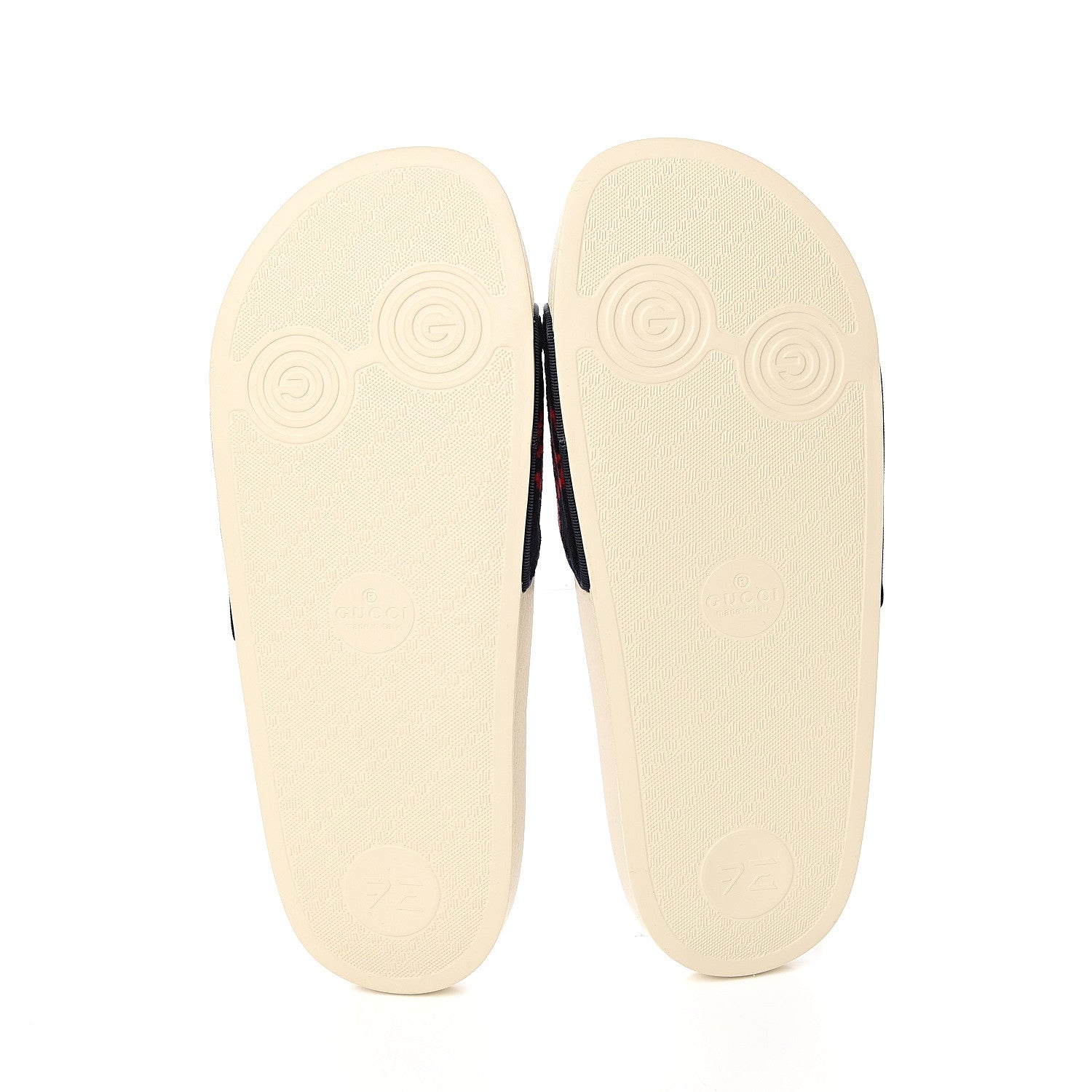 Gucci Terry Cloth GG Monogram Slide Sandals 40 Blue Red 5 of 9