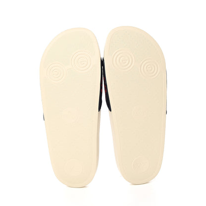 Gucci Terry Cloth GG Monogram Slide Sandals 40 Blue Red 5 of 9