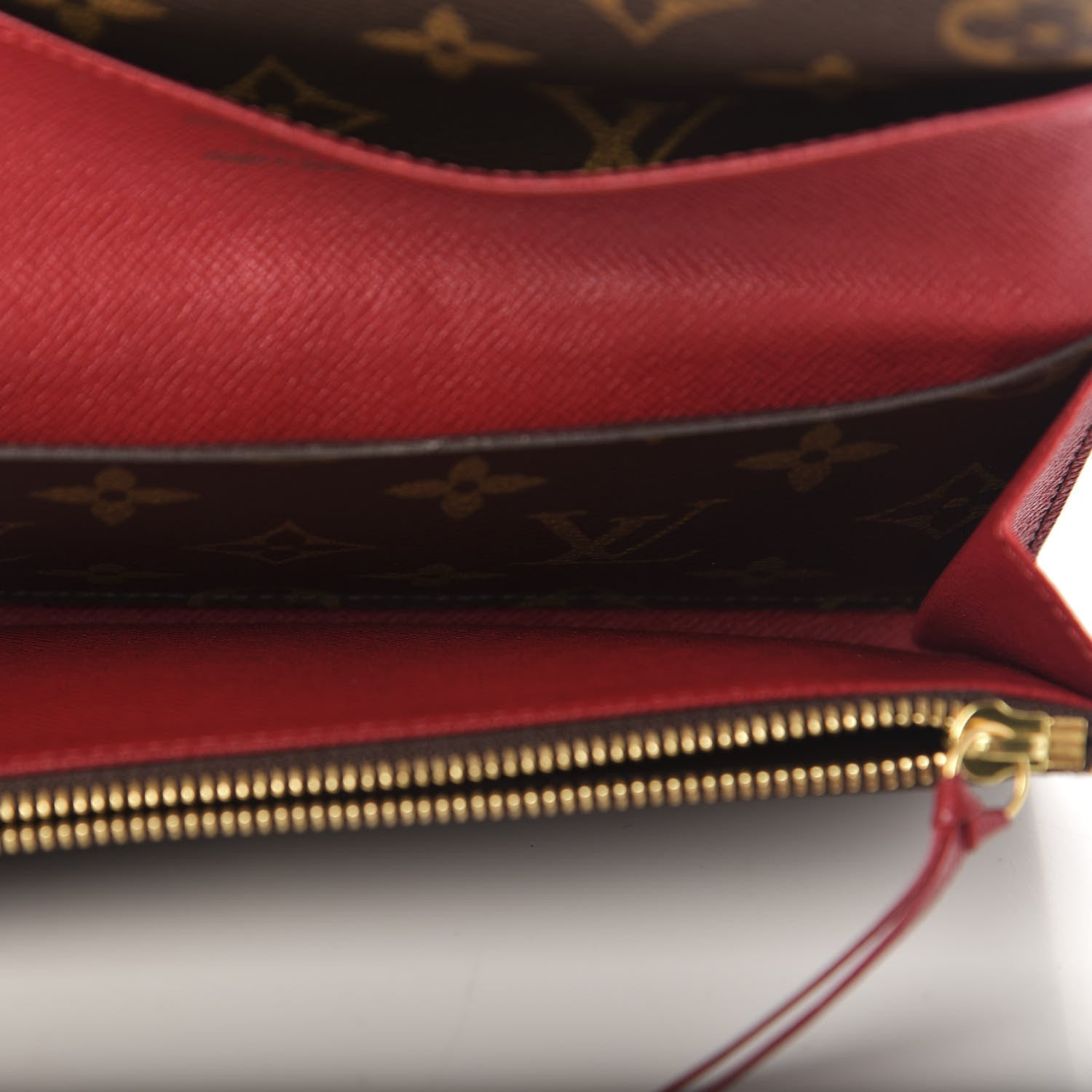 Louis Vuitton Monogram Emilie Wallet Red 5 of 9