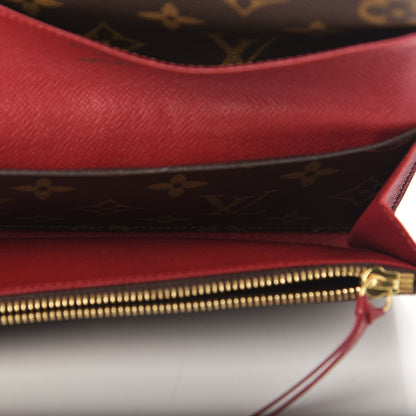 Louis Vuitton Monogram Emilie Wallet Red 5 of 9