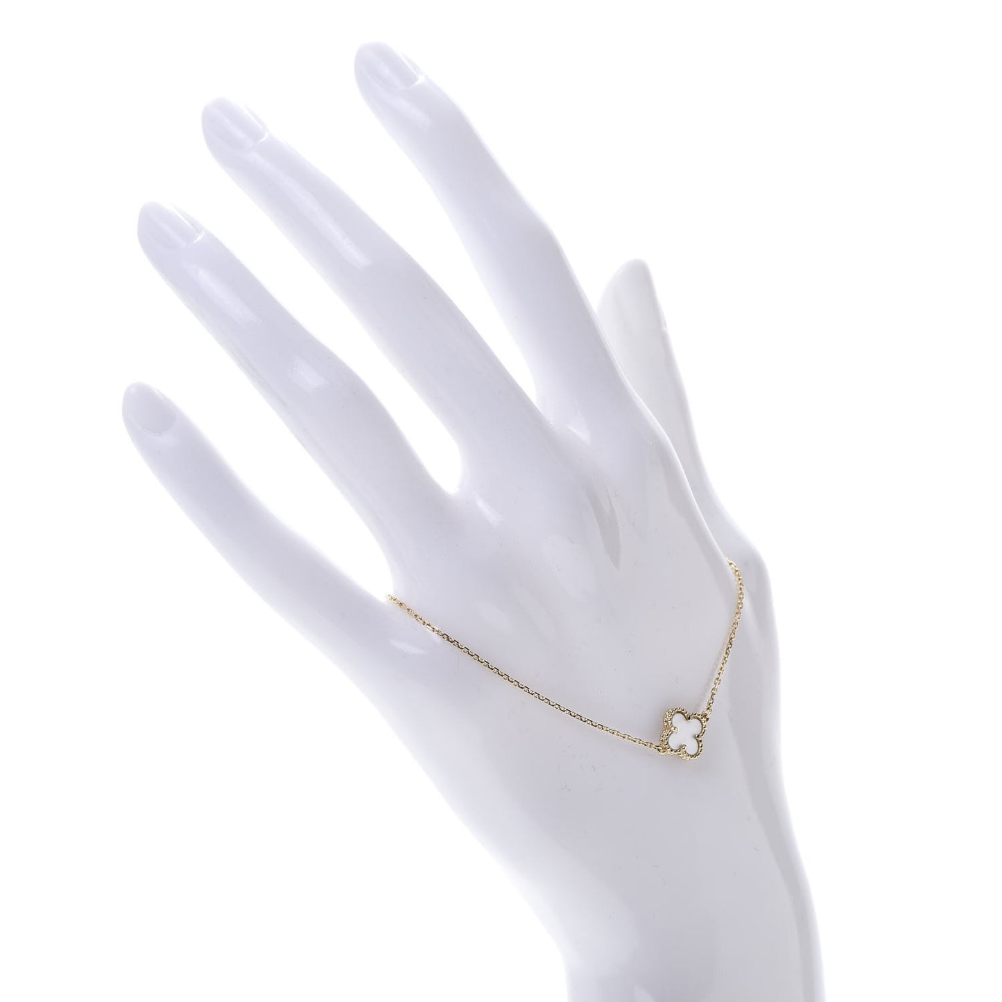 18K Yellow Gold Mother of Pearl Sweet Alhambra Bracelet