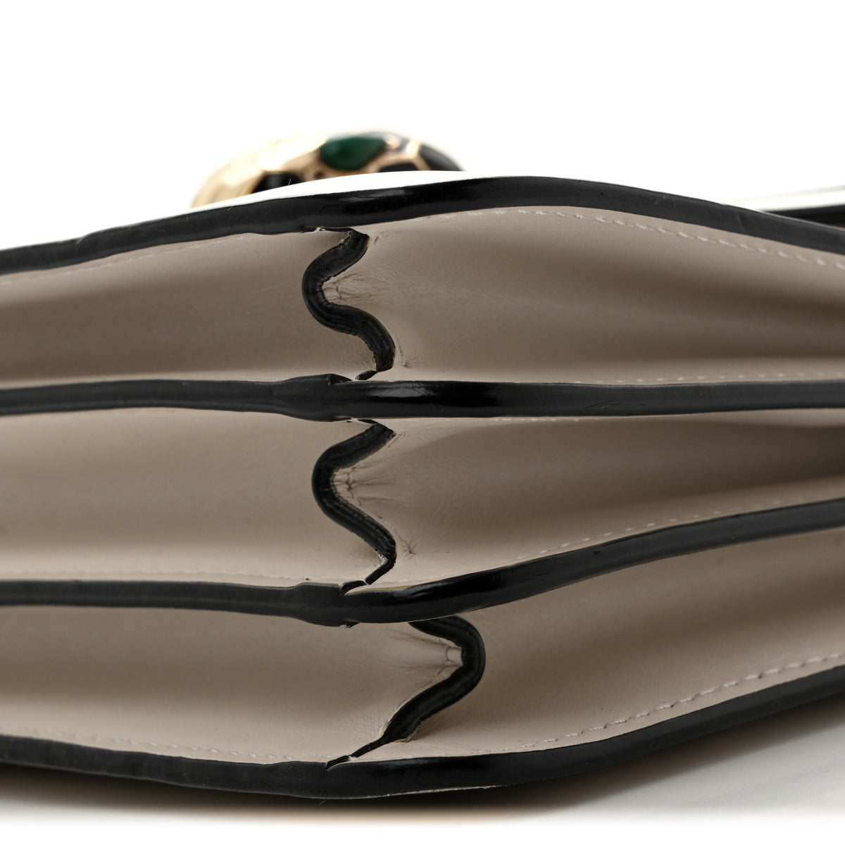 Calfskin Serpenti Forever Top Handle White