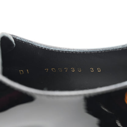 Saint Laurent Patent Baltimora Lace Up Derby Shoes 39 Black 8 of 8