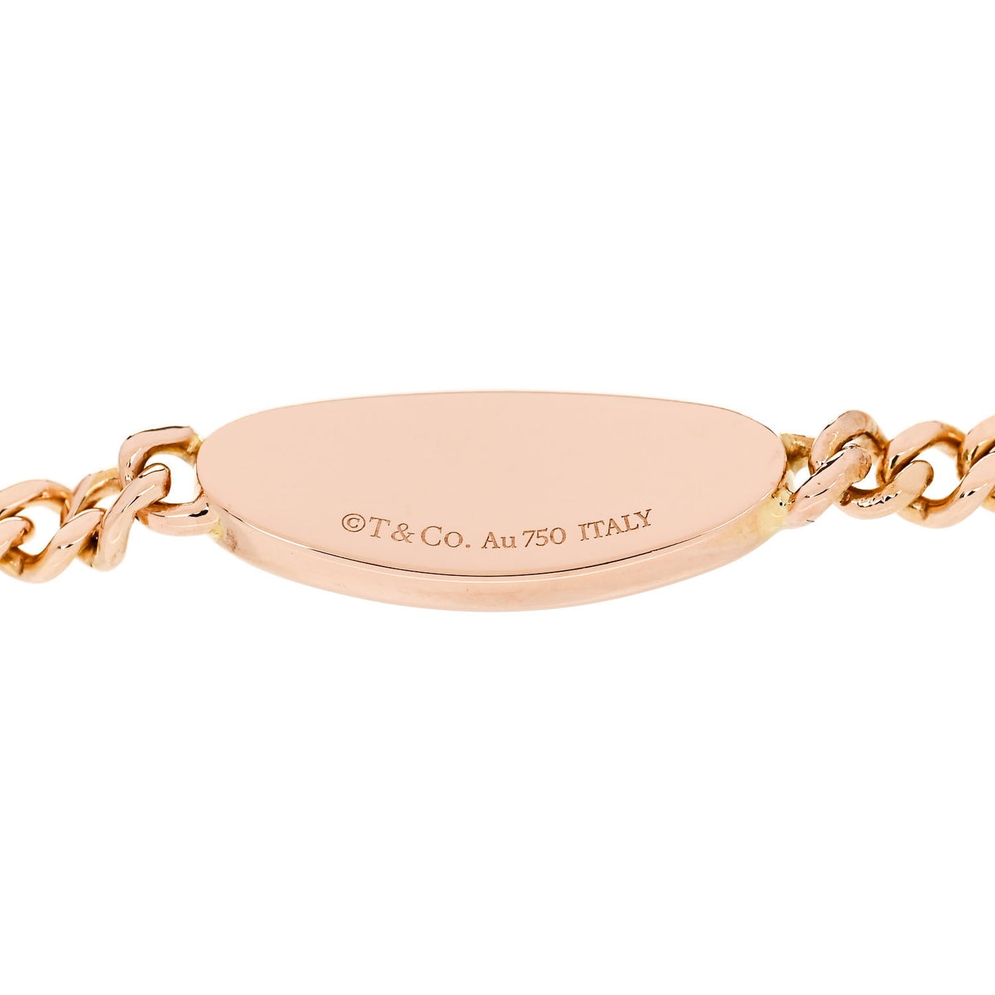 18K Rose Gold Diamond Return To Tiffany Oval ID Bracelet