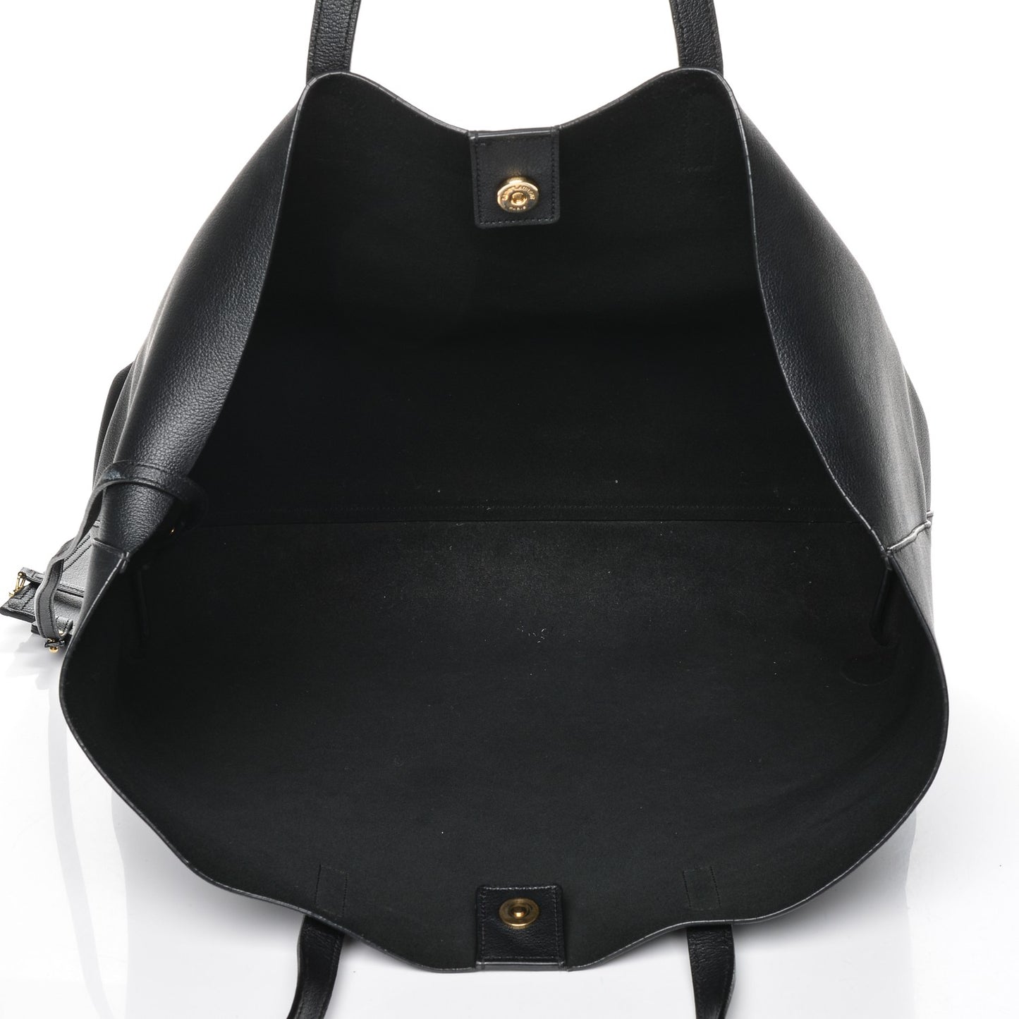 Calfskin Large Shopping Tote Black