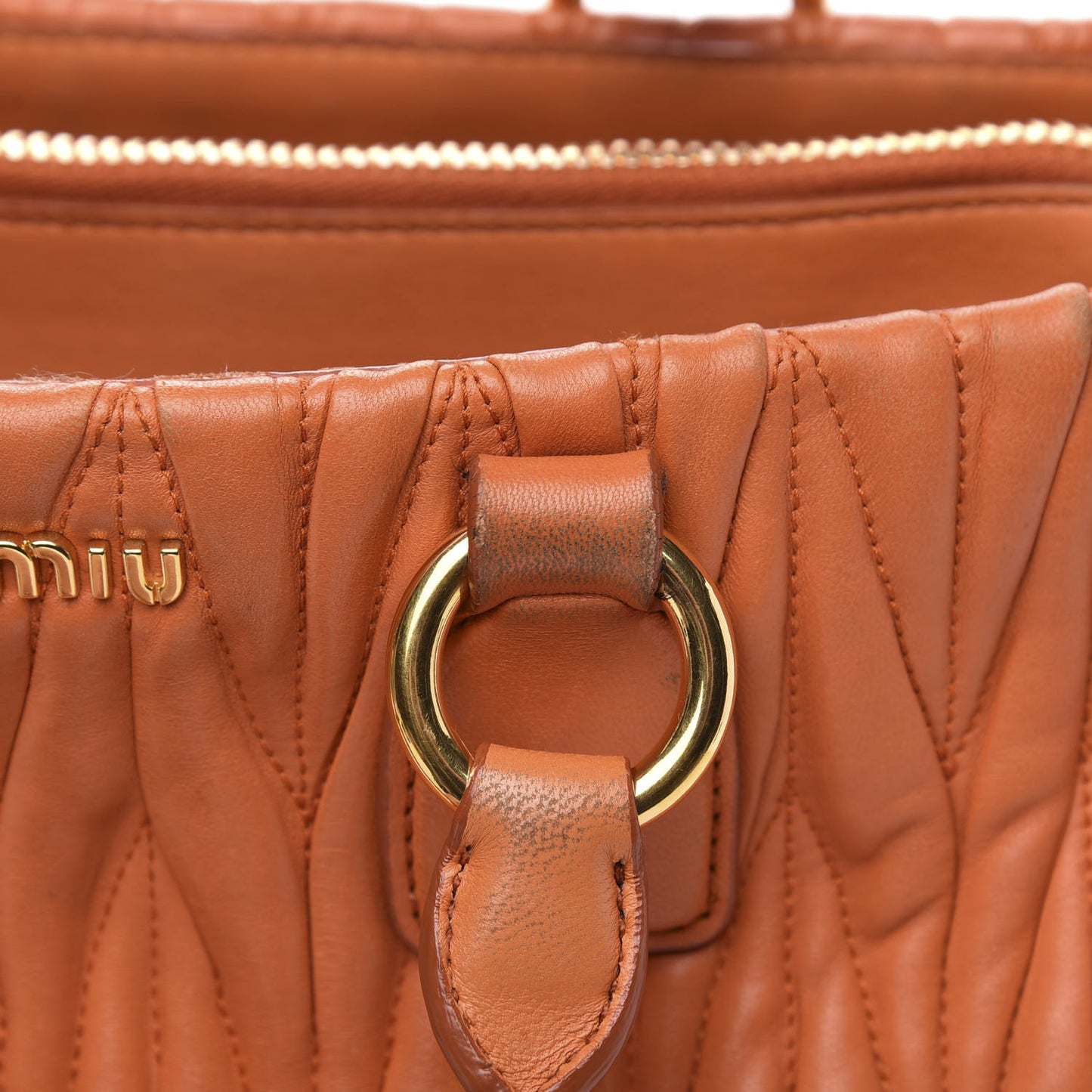 Nappa Matelasse Tote Papaya