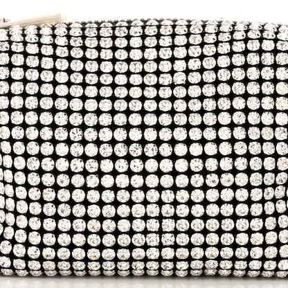 Alexander Wang Mesh Crystal Rhinestone Mini Heiress Pouch Black Silver 7 of 9