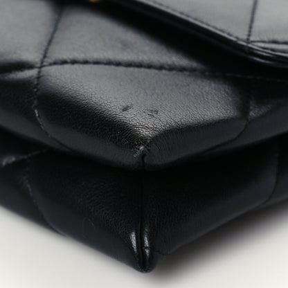 Chanel Lambskin Quilted Chanel 19 Flap Clutch Black 11 of 12