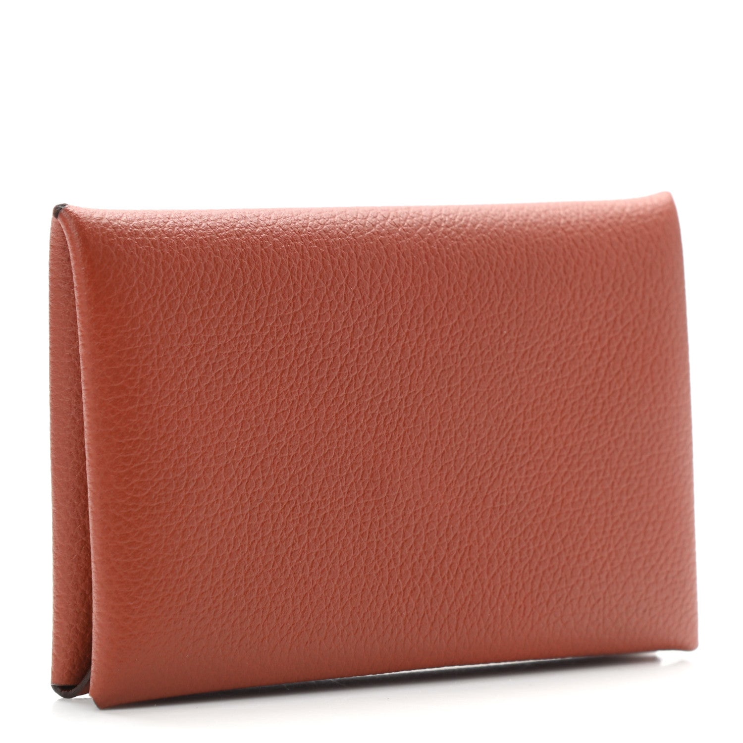 Hermes Evercolor Calvi Card Case Sienne 3 of 5