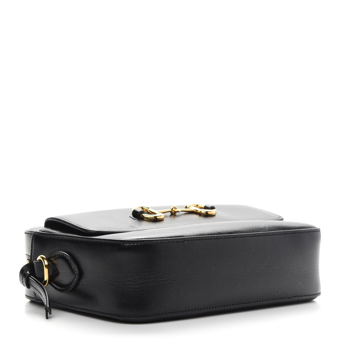Textured Calfskin Small Horsebit 1955 Shoulder Bag Black