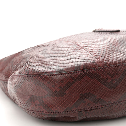Gucci Snakeskin Large Jackie Shoulder Bag Red 10 of 15