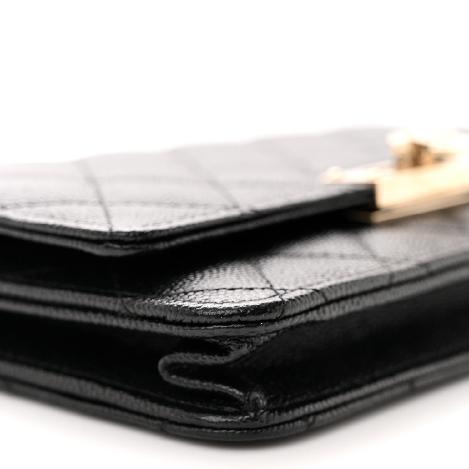 Chanel Caviar Quilted Golden Class Wallet On Chain WOC Black 10 of 12