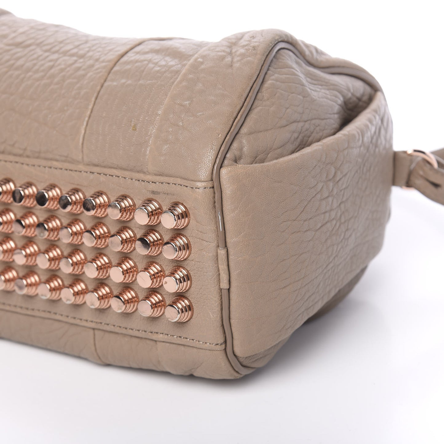 Pebbled Lambskin Rockie Latte Rose Gold Hardware